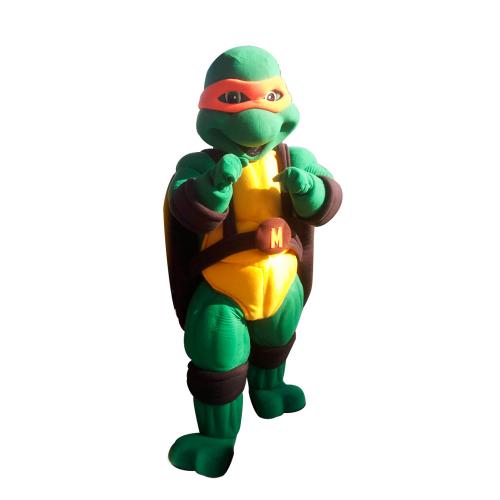 Orange Ninja Turtle costume - handmade mascot for parties and events