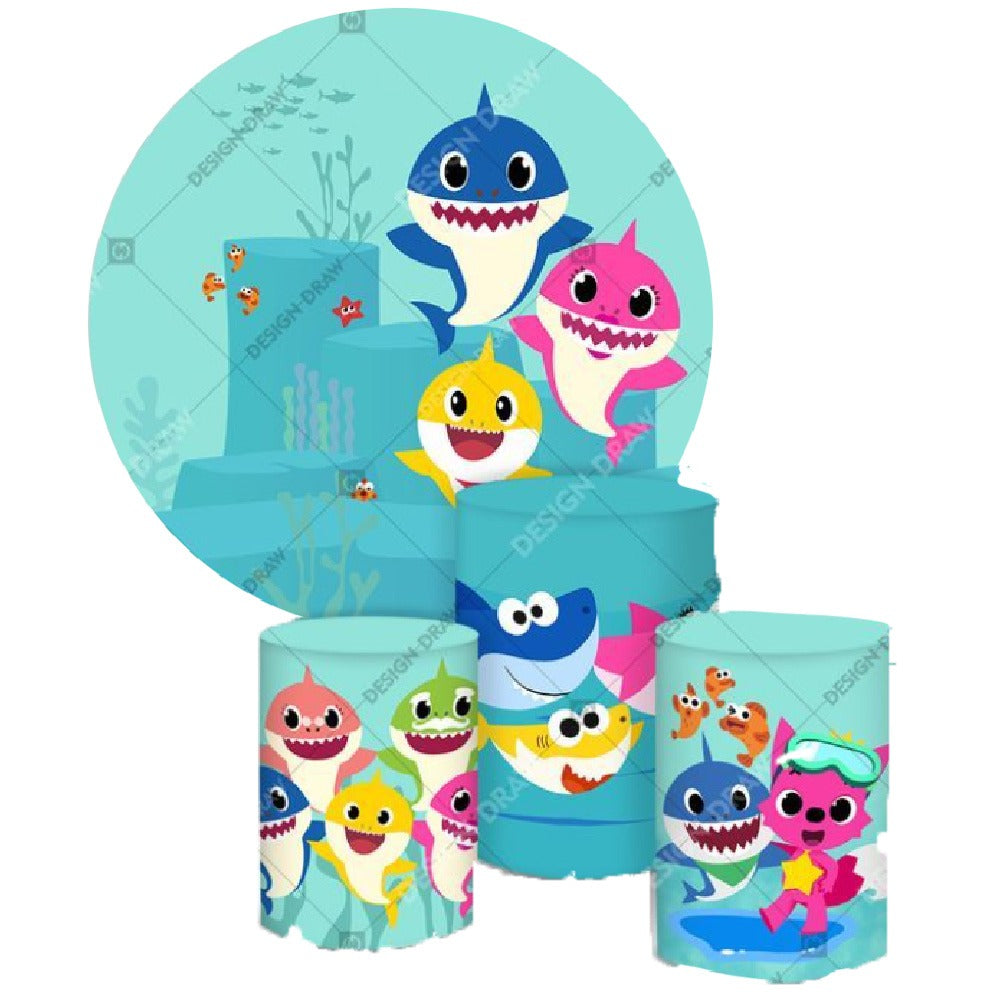 Baby Shark Backdrop & Pedestal Cover