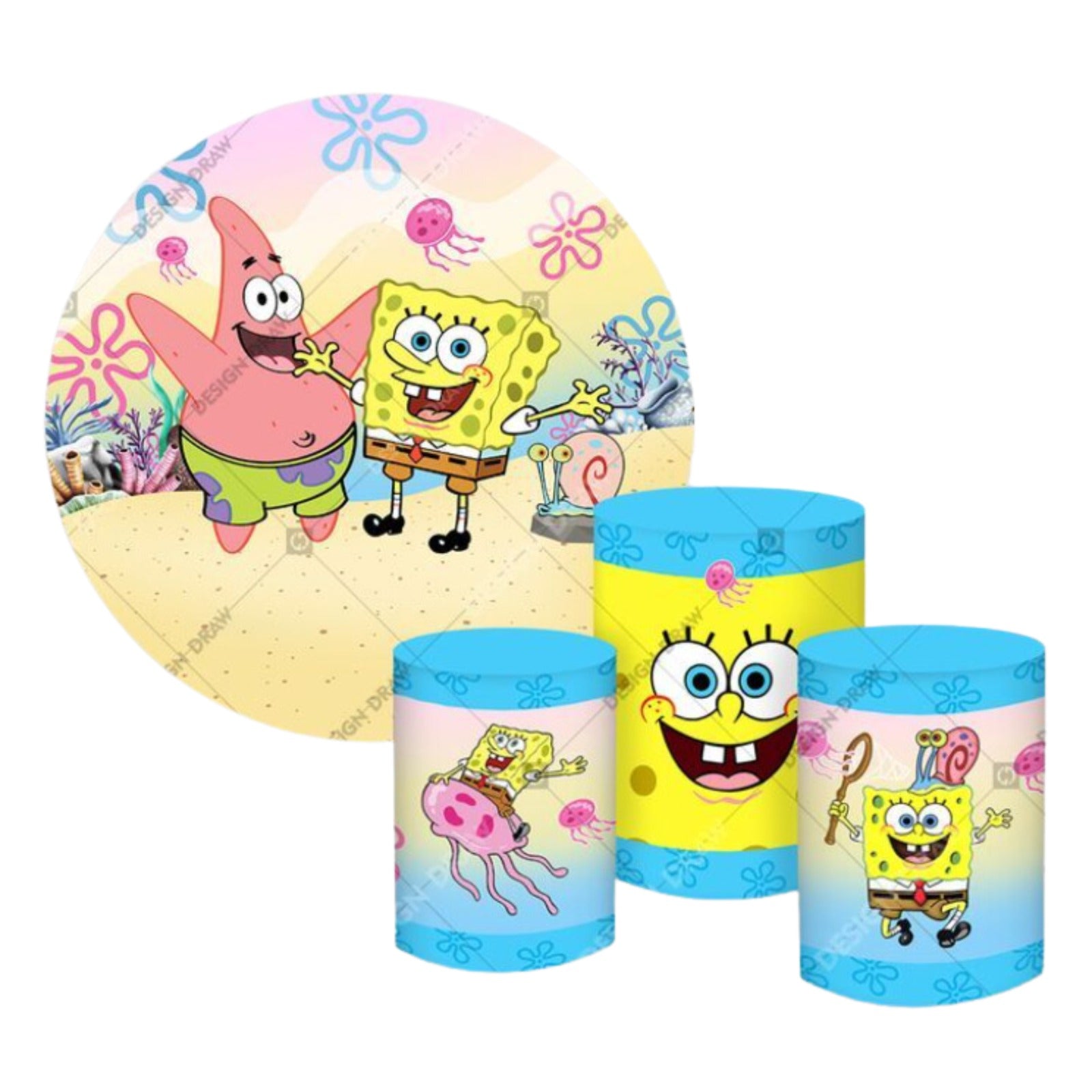 Sponge Square 4 Backdrop & Pedestal Cover