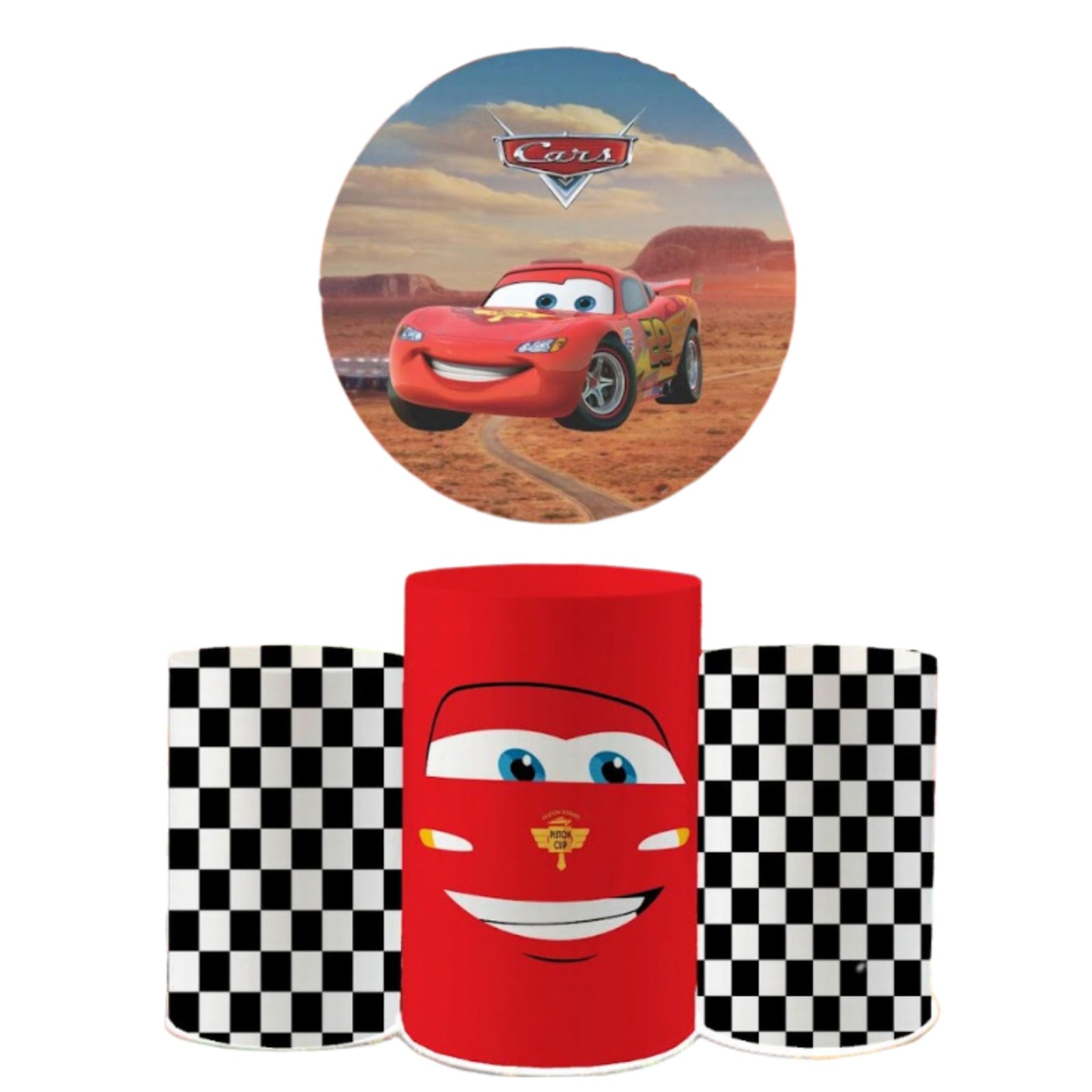 Cars 2 Backdrop & Pedestal Cover