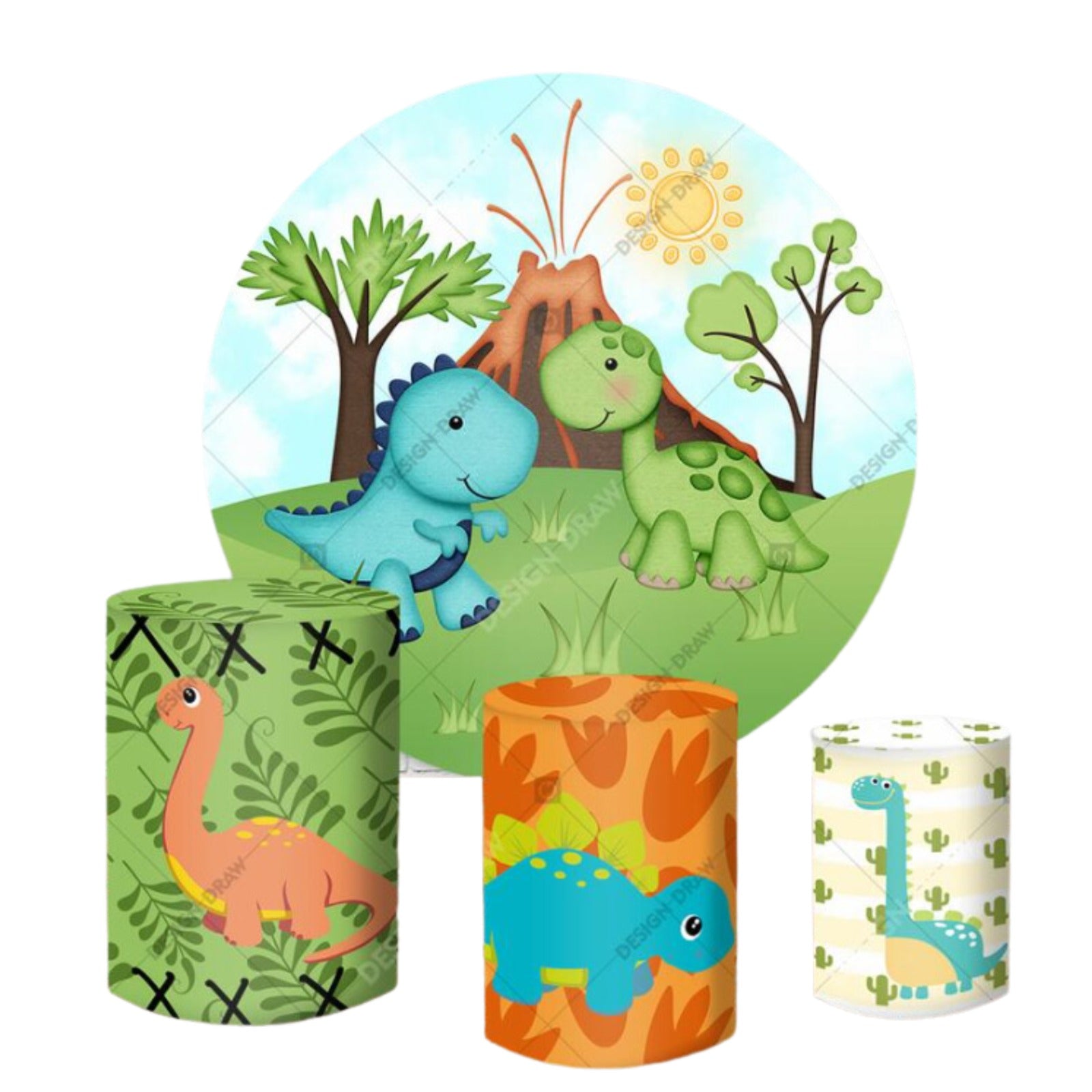 Dinosaurs 5 Backdrop & Pedestal Cover