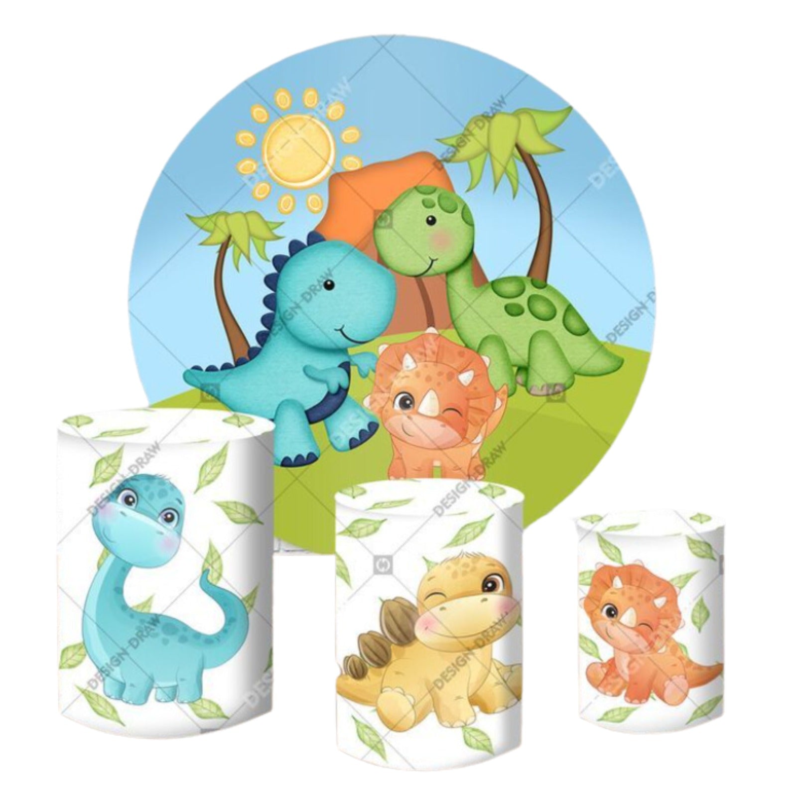 Dinosaurs 6 Backdrop & Pedestal Cover