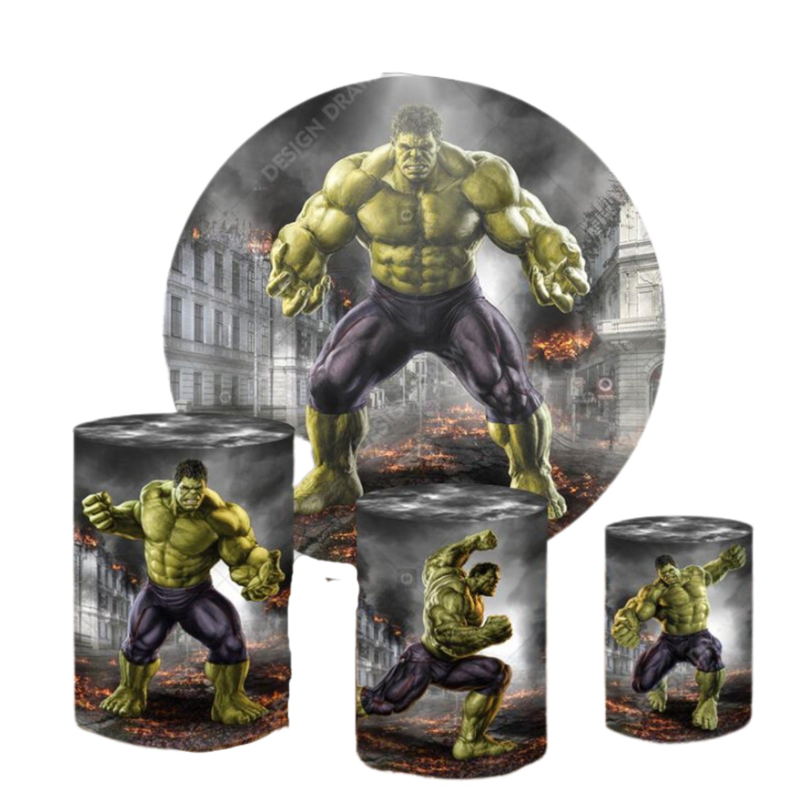 Green SuperHeroe Backdrop & Pedestal Cover