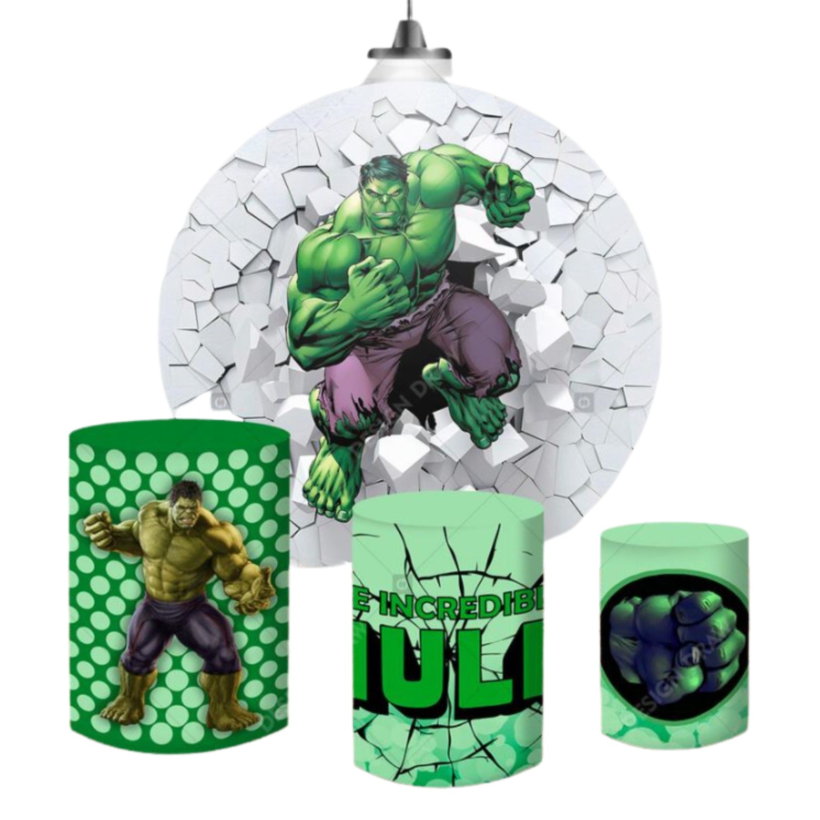 Green SuperHeroe 2 Backdrop & Pedestal Cover