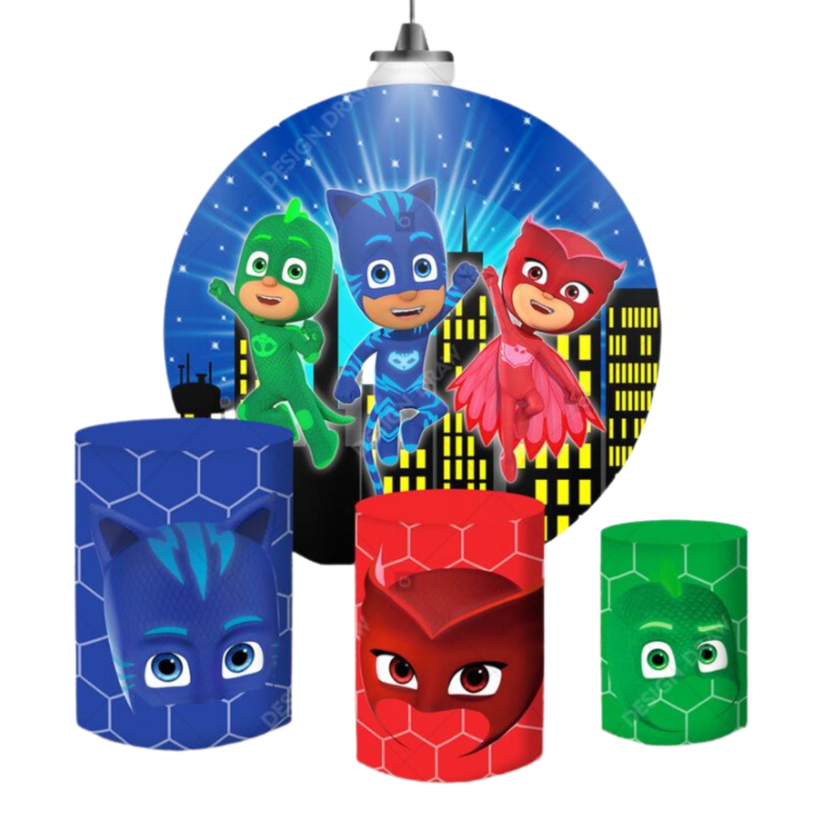 PJ Superheroes Backdrop & Pedestal Cover