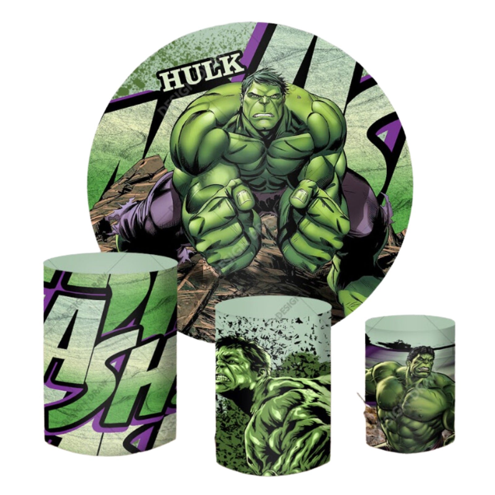 Green SuperHeroe 4 Backdrop & Pedestal Cover