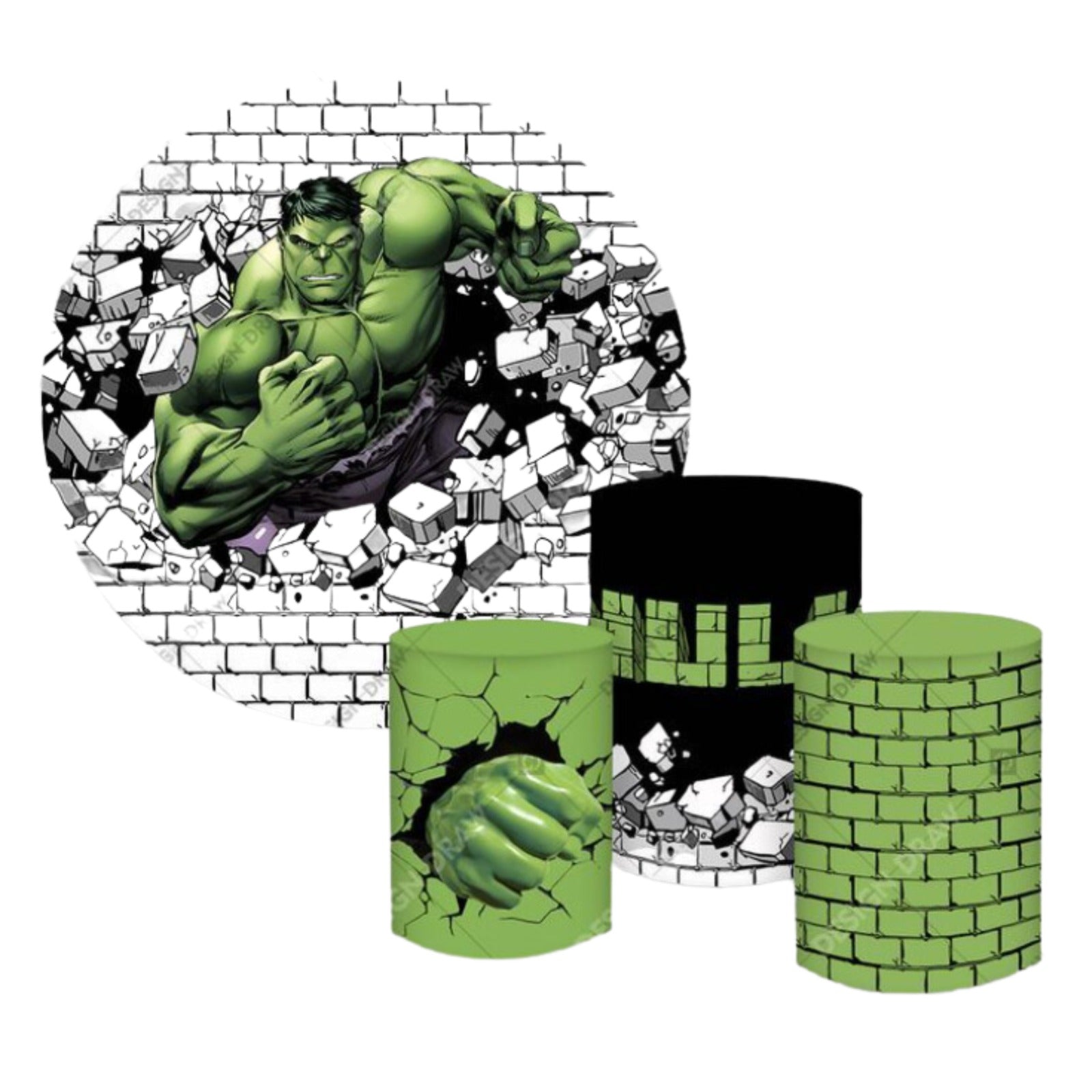 Green SuperHeroe 5 Backdrop & Pedestal Cover