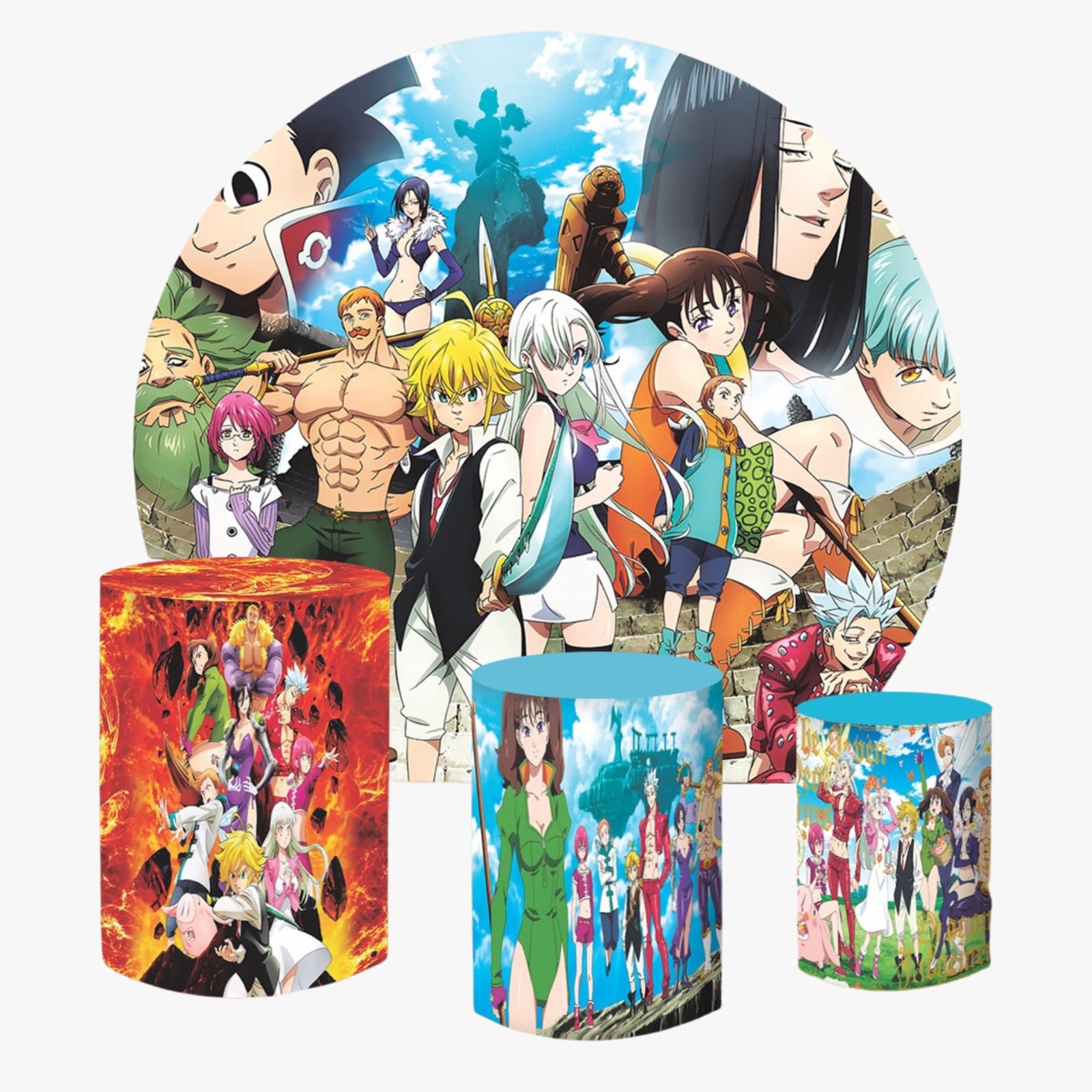 Anime Superheroe Backdrop & Pedestal Cover