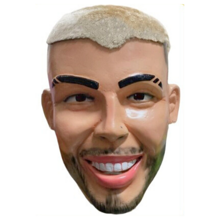 Rauw Fiberglass Head Mascot Costume